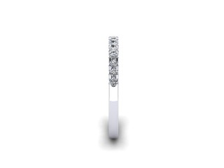Semi-Set Diamond Wedding Ring in Platinum: 1.9mm. wide with Round Shared Claw Set Diamonds - 6