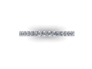 Semi-Set Diamond Wedding Ring in Platinum: 1.9mm. wide with Round Shared Claw Set Diamonds - 9
