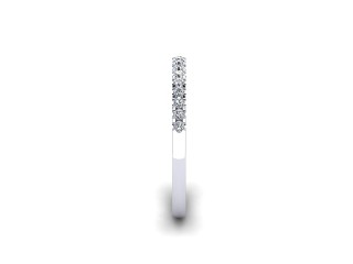 Semi-Set Diamond Wedding Ring in Platinum: 1.7mm. wide with Round Shared Claw Set Diamonds - 6