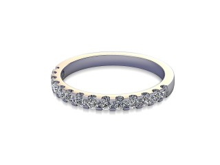 Semi-Set Diamond Wedding Ring in Platinum: 2.1mm. wide with Round Shared Claw Set Diamonds-W88-01216.21