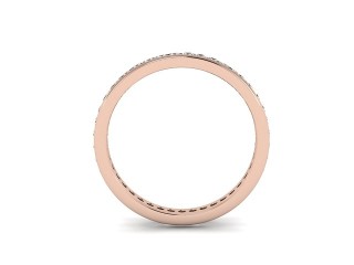 Full-Set Diamond Wedding Ring in Platinum: 2.7mm. wide with Round Channel-set Diamonds - 3