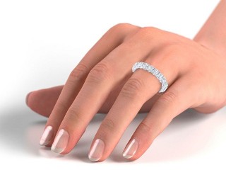 All Diamond Wedding Ring 1.81cts. in Platinum - 15