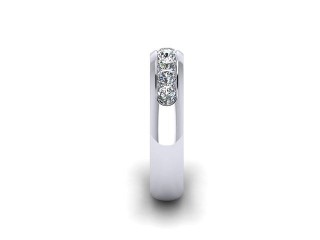 1.00cts. Diamond Half Wedding Ring Ring  in Platinum - 6