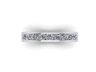 1.00cts. Diamond Half Wedding Ring Ring  in Platinum - 3