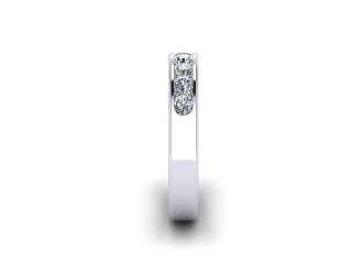 1.00cts. Diamond Half Wedding Ring Ring  in Platinum - 6