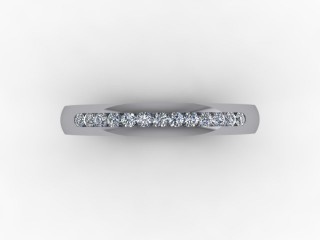 0.18cts. 1/3 Platinum Wedding Ring Ring - 9
