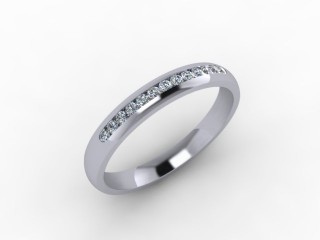 0.18cts. 1/3 Platinum Wedding Ring Ring - 12