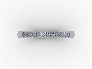 0.14cts. 1/3 Platinum Wedding Ring Ring - 9