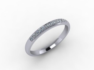 0.14cts. 1/3 Platinum Wedding Ring Ring - 12