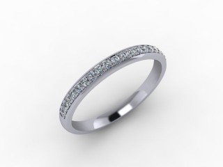 0.21cts. 1/2 Platinum Wedding Ring Ring - 12