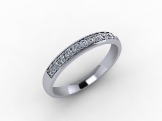 0.26cts. 1/3 Platinum Wedding Ring Ring - 12