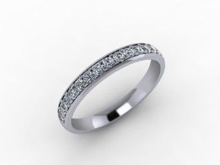0.36cts. 1/2 Platinum Wedding Ring Ring - 12
