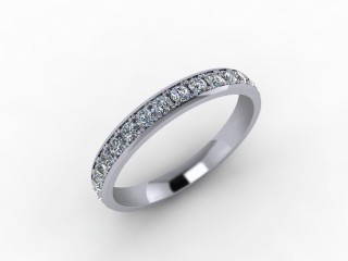 0.62cts. Full Platinum Wedding Ring Ring - 12
