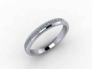0.39cts. 1/2 Platinum Wedding Ring - 12
