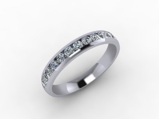 0.57cts. 1/2 Platinum Wedding Ring - 12
