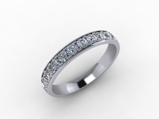 0.60cts. 1/2 Platinum Wedding Ring Ring - 12