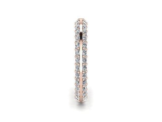 Full-Set Diamond Wedding Ring in 18ct. Rose Gold: 3.0mm. wide with Round Milgrain-set Diamonds
