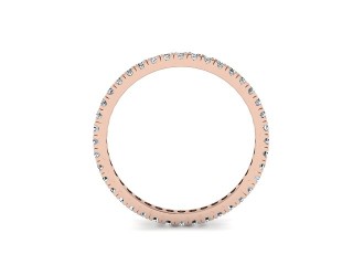 Full-Set Diamond Wedding Ring in 18ct. Rose Gold: 1.7mm. wide with Round Split Claw Set Diamonds - 3
