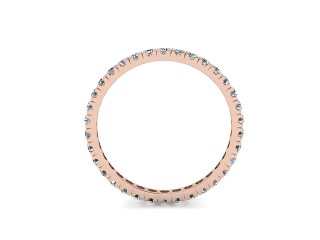 Full-Set Diamond Wedding Ring in 18ct. Rose Gold: 1.9mm. wide with Round Split Claw Set Diamonds - 3