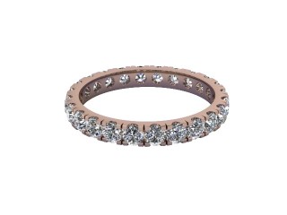 Full-Set Diamond Wedding Ring in 9ct. Rose Gold: 2.6mm. wide with Round Split Claw Set Diamonds-W88-44044.26
