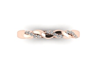 All Diamond Wedding Ring 0.15cts. in 18ct. Rose Gold - 3