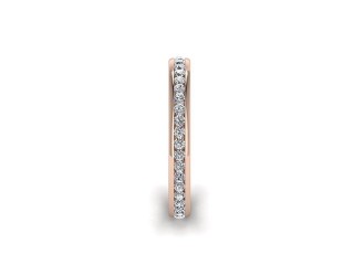 Full-Set Diamond Wedding Ring in 18ct. Rose Gold: 2.7mm. wide with Round Channel-set Diamonds - 6