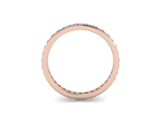 Full-Set Diamond Wedding Ring in 18ct. Rose Gold: 2.8mm. wide with Round Channel-set Diamonds