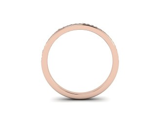 Half-Set Diamond Wedding Ring in 18ct. Rose Gold: 2.0mm. wide with Round Channel-set Diamonds - 3