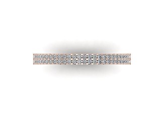Semi-Set Diamond Wedding Ring in 18ct. Rose Gold: 2.2mm. wide with Round Shared Claw Set Diamonds - 9