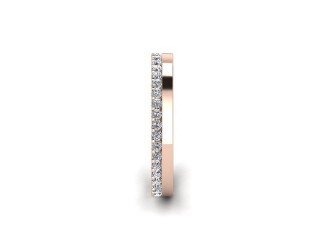 Full-Set Diamond Wedding Ring in 18ct. Rose Gold: 3.0mm. wide with Round Shared Claw Set Diamonds - 6