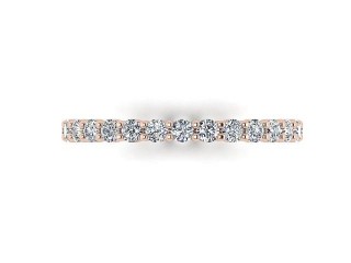 All Diamond Wedding Ring 0.85cts. in 18ct. Rose Gold