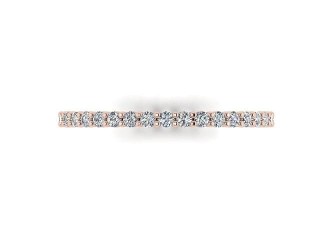 All Diamond Wedding Ring 0.50cts. in 18ct. Rose Gold