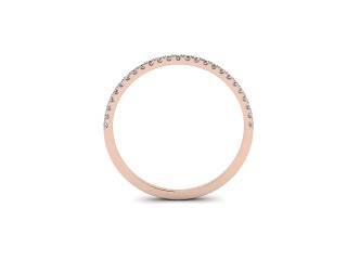 All Diamond Wedding Ring 0.10cts. in 18ct. Rose Gold - 9