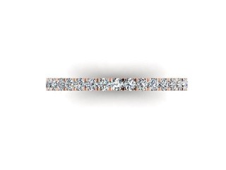 All Diamond Wedding Ring 0.55cts. in 18ct. Rose Gold
