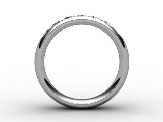 Semi-Set Channel-Set Diamond 18ct. White Gold 4.0mm. Wedding Ring - 3