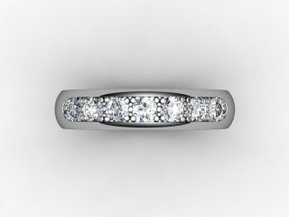 Semi-Set Channel-Set Diamond 18ct. White Gold 4.0mm. Wedding Ring - 9