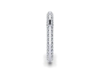 Full-Set Diamond Wedding Ring in 18ct. White Gold: 2.7mm. wide with Round Milgrain-set Diamonds - 6
