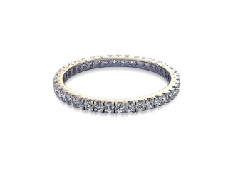 Full-Set Diamond Wedding Ring in 18ct. White Gold: 1.7mm. wide with Round Split Claw Set Diamonds-W88-05044.17