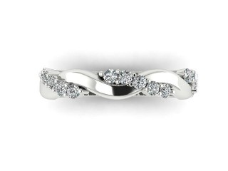 All Diamond Wedding Ring 0.33cts. in 18ct. White Gold - 3