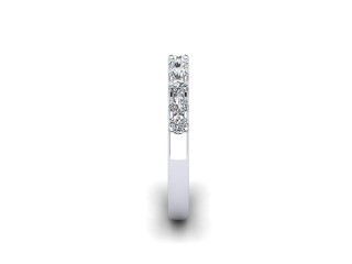 Semi-Set Diamond Wedding Ring in 18ct. White Gold: 2.6mm. wide with Round Shared Claw Set Diamonds - 6