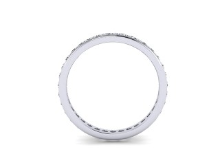 Full-Set Diamond Wedding Ring in 18ct. White Gold: 2.8mm. wide with Round Channel-set Diamonds - 3