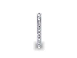 Full-Set Diamond Wedding Ring in 18ct. White Gold: 2.8mm. wide with Round Channel-set Diamonds - 6