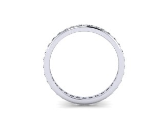 Full-Set Diamond Wedding Ring in 18ct. White Gold: 2.9mm. wide with Round Channel-set Diamonds - 3
