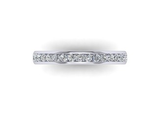 Semi-Set Diamond Wedding Ring in 18ct. White Gold: 2.8mm. wide with Round Channel-set Diamonds - 9