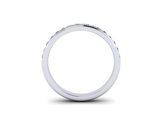 Semi-Set Diamond Wedding Ring in 18ct. White Gold: 2.9mm. wide with Round Channel-set Diamonds - 3