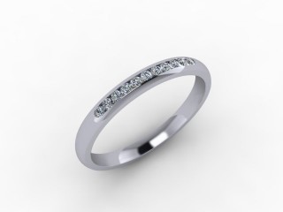 0.13cts. 1/4 18ct White Gold Wedding Ring Ring - 12