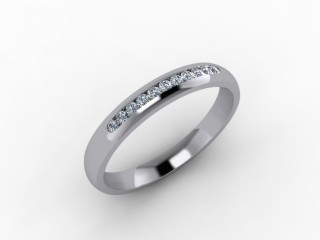 0.16cts. 1/4 18ct White Gold Wedding Ring Ring - 12