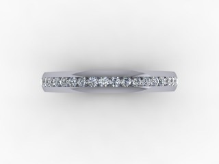 0.26cts. 1/2 18ct White Gold Wedding Ring - 9