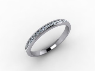 0.34cts. 3/4 18ct White Gold Wedding Ring Ring - 12