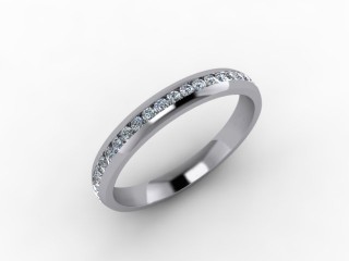0.41cts. 3/4 18ct White Gold Wedding Ring Ring - 12
